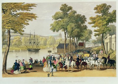 Uitzicht vanaf de noordelijke oever van de Serpentine, 1851 door Philip Brannan
